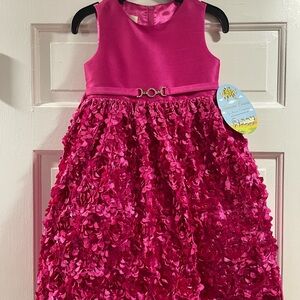 American Princess Fuchsia Floral Dress - Girls - 5Y
